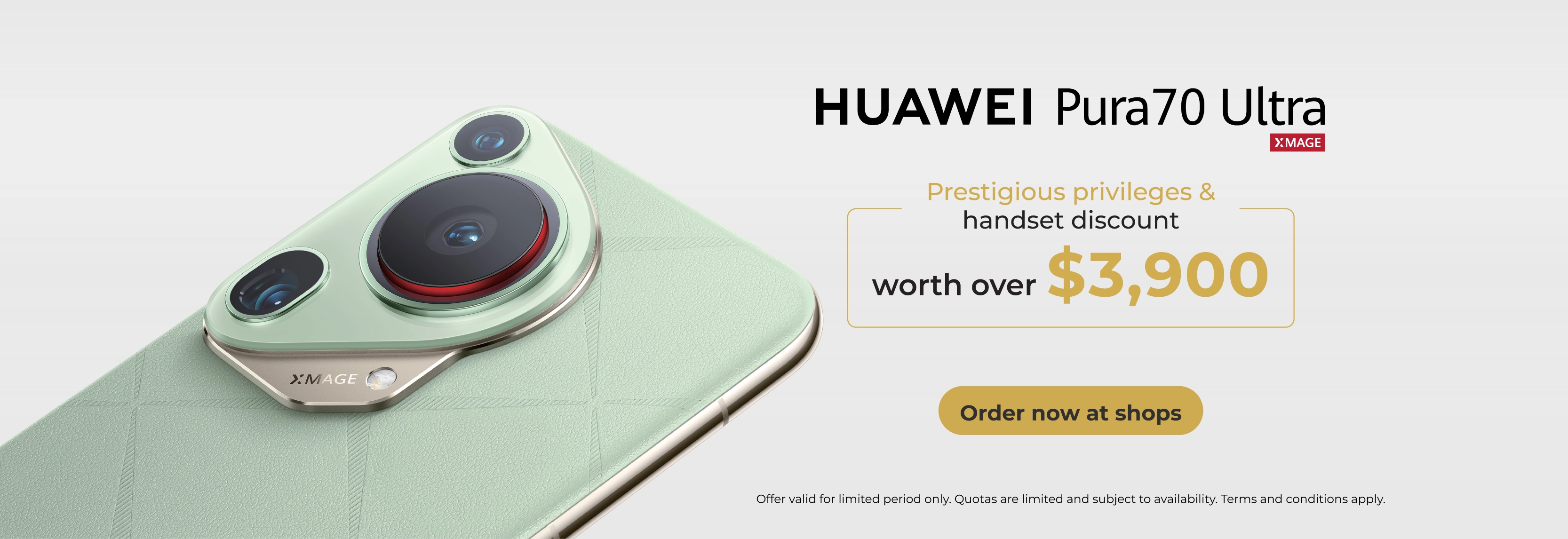 $0 Handset price, monthly fee $348 to enjoy HUAWEI Pura 70 Series, Free delivery.